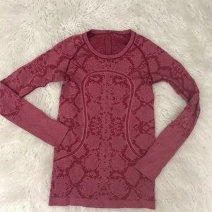 Lululemon Swiftly Long Red Snakeskin